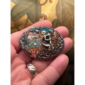 90's Vintage handmade Kokopelli brooch